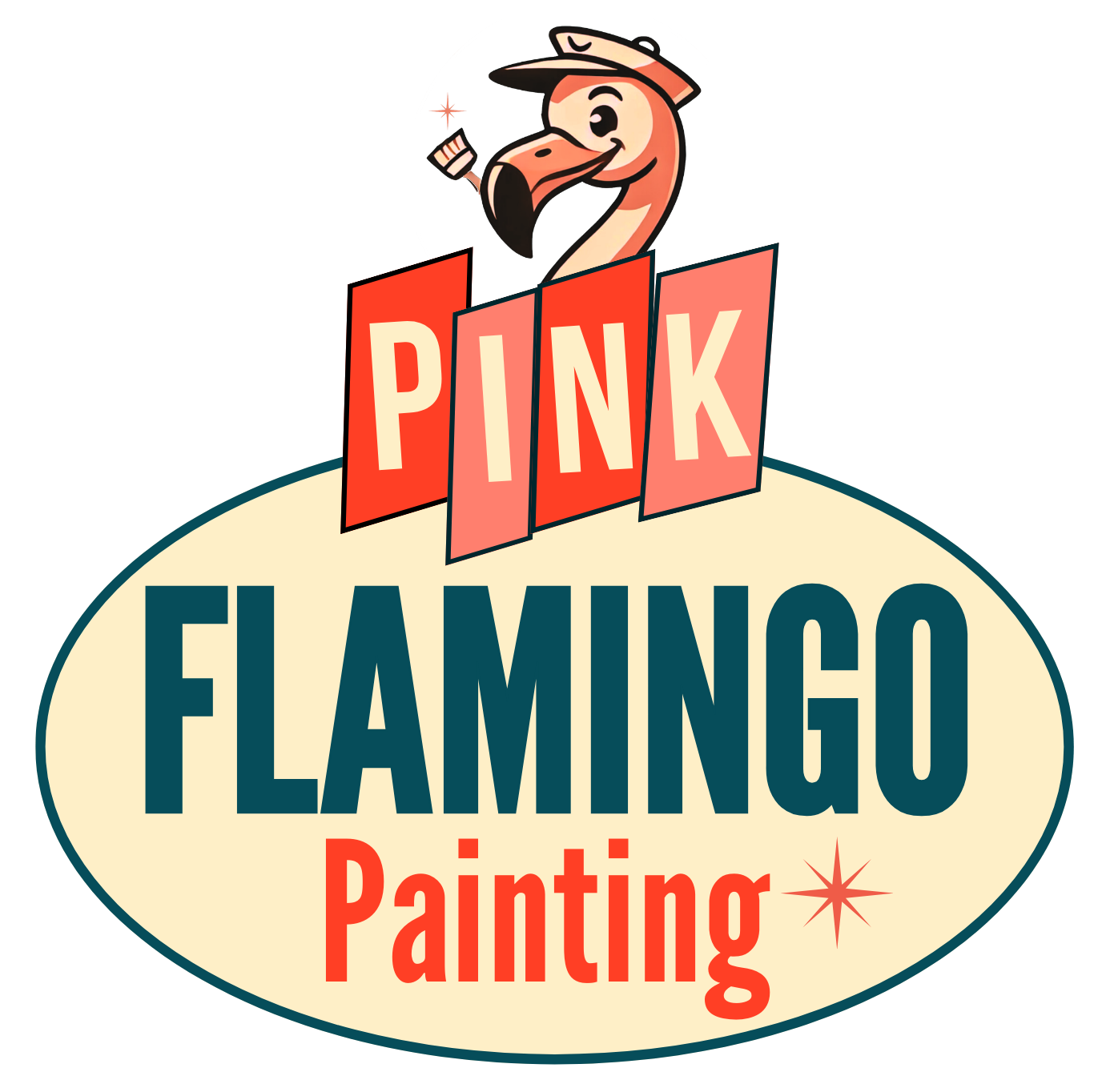 Pink Flamingo Painting